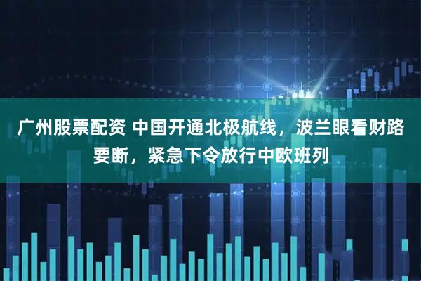 广州股票配资 中国开通北极航线，波兰眼看财路要断，紧急下令放行中欧班列